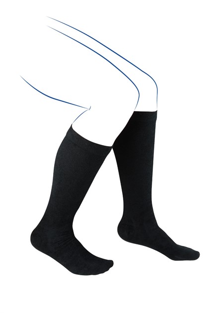 Kompressionsstrumpa Venoflex KKL1 svart kort längd storlek 0